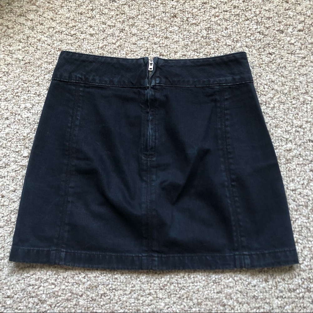 Free People Zip To It Denim Mini Skirt - Picture 4 of 5